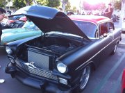 Matte Black with Red Roof 1956 Chevrolet Bel Air